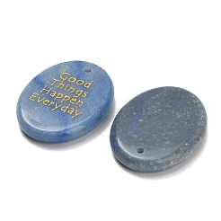 Natural Blue Aventurine(Dyed & Heated) Pendants&nbsp;G-K353-06F