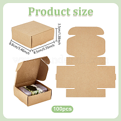 Kraft Paper Box&nbsp;CON-WH0036-03