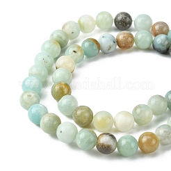 Natural Flower Amazonite Beads Strands&nbsp;Z26N5017