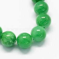 Natural Dyed Yellow Jade Gemstone Bead Strands&nbsp;G-R271-6mm-YXS19
