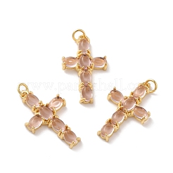 Rack Plating Brass Micro Pave Cubic Zirconia Pendants&nbsp;X-KK-A160-02G