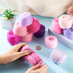 60G 12 Colors Needle Felting Wool Roving&nbsp;DIY-TA0012-85