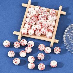 Handmade Printed Porcelain Beads&nbsp;X-PORC-Q202-12mm-1