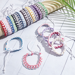 20Pcs 20 Colors Handmade Cotton & Linen Braided Cord Bracelets Set&nbsp;BJEW-AN0001-62