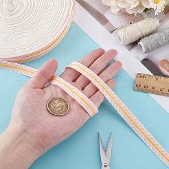 Polyester Leaf Pattern Ribbon&nbsp;OCOR-WH0101-156A
