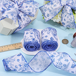 Polyester Imitation Burlap  Ribbon&nbsp;OCOR-WH0082-521C