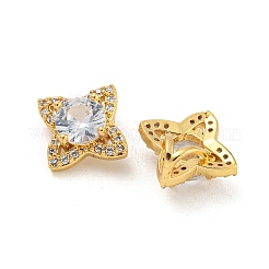 Rack Plating Brass Micro Pave Cubic Zirconia Charms&nbsp;KK-G513-03G