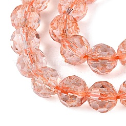Crackle Transparent Glass Beads Strands&nbsp;GLAA-N068-06A-05