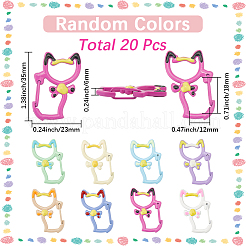 20Pcs Spray Painted Alloy Spring Gate Rings&nbsp;FIND-SC0015-08