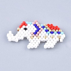 Handmade Seed Beads Pendants&nbsp;SEED-I012-38