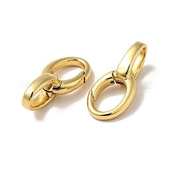 Brass Spring Gate Rings&nbsp;X-KK-J301-04G