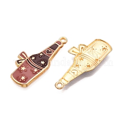 Rack Plating Alloy Enamel Pendants&nbsp;ENAM-N056-383KCG-02
