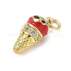 Brass Micro Pave Cubic Zirconia Pendants&nbsp;KK-H255-03G-01