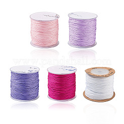 5 Rolls 5 Colors Nylon Braided Cord&nbsp;NWIR-YS0001-01B