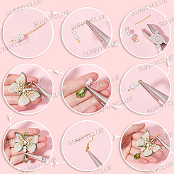 DIY Polyester Butterfly Dangle Earring Making Kits&nbsp;DIY-SC0026-62