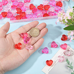 80Pcs 4 Colors Transparent Acrylic Beads&nbsp;TACR-CA0001-33