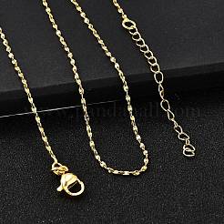 1.5MM Brass Oval Link Chain Necklaces&nbsp;NJEW-M108-17G