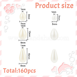 160Pcs 6 Style Glass Pearl Beads&nbsp;HY-AR0001-13