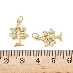 Brass & Clear Cubic Zirconia Pendants&nbsp;KK-G536-18G