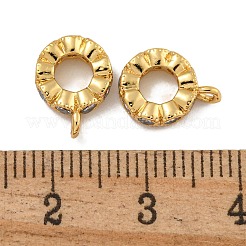 Rack Plating Brass Micro Pave Clear Cubic Zirconia Charms&nbsp;KK-U030-01G