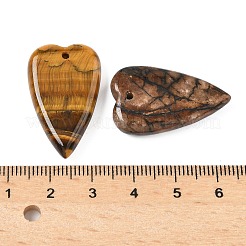 Natural & Synthetic Mixed Stone Heart Pendants&nbsp;G-M454-04