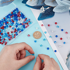 420Pcs 6 Colors Spray Painted Crackle Glass Beads&nbsp;CCG-HY0001-01A