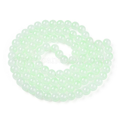 Baking Paint Imitation Jade Glass Round Bead Strands&nbsp;X1-DGLA-N003-8mm-02-1
