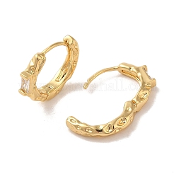 Brass Micro Pave Cubic Zirconia Earrings for Women&nbsp;EJEW-E301-11G