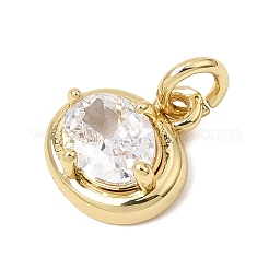 Brass Pave Cubic Zirconia Pendants&nbsp;CU-CBA7D5E-06G