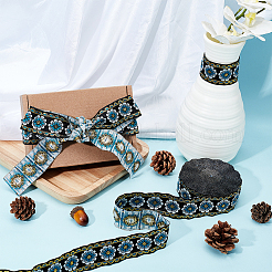 Polyester Ethnic Style Flower Embroidery Lace Ribbon&nbsp;OCOR-WH0067-48C