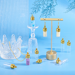 20Pcs 2 Styles Transparent Glass Wishing Bottle Pendant&nbsp;FIND-GA0008-41