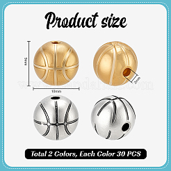 60Pcs 2 Colors Tibetan Style Alloy Beads&nbsp;FIND-PH0029-50