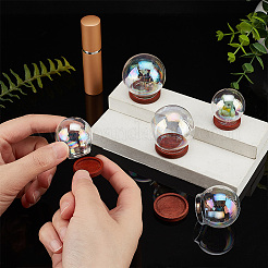 6 Sets 3 Style Iridescent Glass Dome Cover&nbsp;DJEW-PH0001-26B