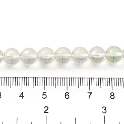 Transparent Electroplate Glass Beads Strands&nbsp;GLAA-T032-T8mm-C10