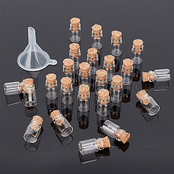 100Pcs Small Mini Glass Bottles Jars with Cork Stoppers&nbsp;FIND-NB0001-73