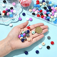 100Pcs 10 Colors Food Grade Eco-Friendly Silicone Beads&nbsp;SIL-YW0001-84