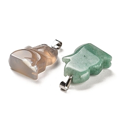 Natural & Synthetic Mixed Gemstone Pendants&nbsp;G-M424-03P