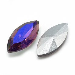 Pointed Back Glass Rhinestone Cabochons&nbsp;RGLA-T020-7x15mm-07