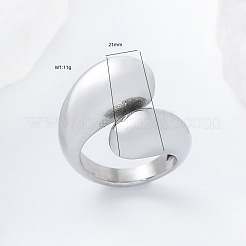 304 Stainless Steel Cuff Open Rings for Women&nbsp;LS-AP0200-2