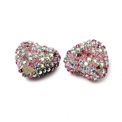 Sparkling Acrylic Heart Beads with Rhinestone Embellishment&nbsp;LS-OACR-NH0001-02A-02