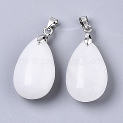 Natural White Jade Pendants&nbsp;G-N0326-023F