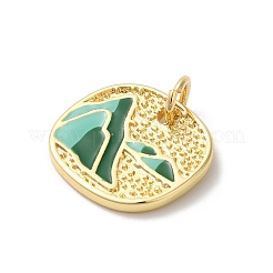 Rack Plating Brass Enamel Pendants&nbsp;KK-Z056-44G