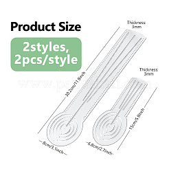4Pcs 2 Styles Acrylic Mantra Painting Rulers&nbsp;TOOL-DC0001-31