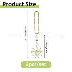 3Pcs Alloy Pendant Decorations&nbsp;HJEW-FH00121