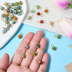 60Pcs 10 Colors Handmade Porcelain Pendants&nbsp;PALLOY-SW00168