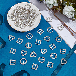60Pcs 3 Styles Alloy Rhinestone Slider Buckles&nbsp;FIND-CY0001-92