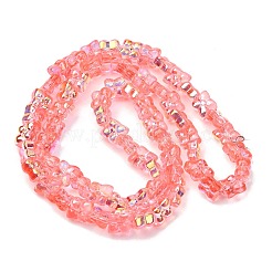 Transparent Glass Beads Strands&nbsp;GL-CBAAE04-02C