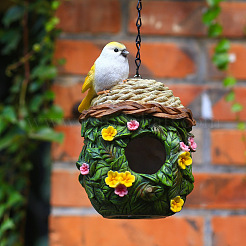 Resin Hanging Bird's Nests&nbsp;BIRD-PW0001-071-1