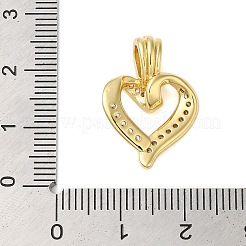 Rack Plating Brass & Clear Cubic Zirconia Pendants&nbsp;KK-S372-26G