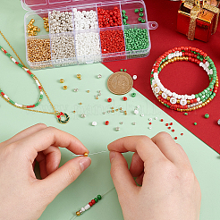 3500Pcs 10 Style Glass Round Seed Beads&nbsp;SEED-PH0002-15